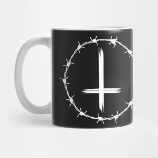 Upside Down Cross Barbed Wire Saint Peter Gothic Pocket Mug